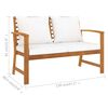 vidaXL Garden Lounge Set Natural wood, Cream