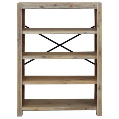 vidaXL 4-Tier Bookcase 31.5"x11.8"x43.3" Solid Wood Acacia