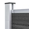 vidaXL Fence Panel Set WPC 479.5"x73.2" Black