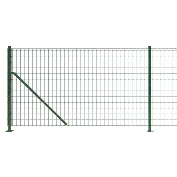 vidaXL Wire Mesh Fence with Flange Green 2.6x82.0'