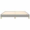 vidaXL Bed Frame Light Gray Polyester Fabric, Plywood, Engineered Wood
