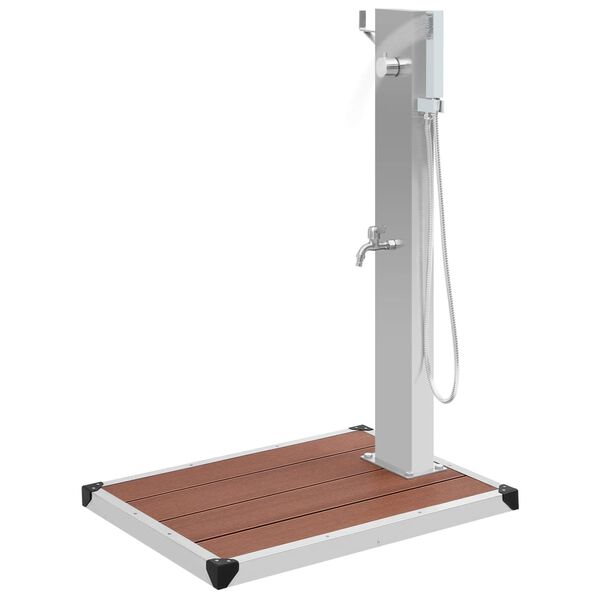 vidaXL Shower Panel Silver and brown