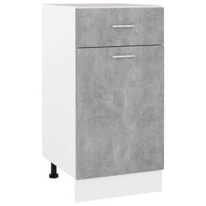 vidaXL Drawer Bottom Cabinet Concrete grey Engineered wood Medium