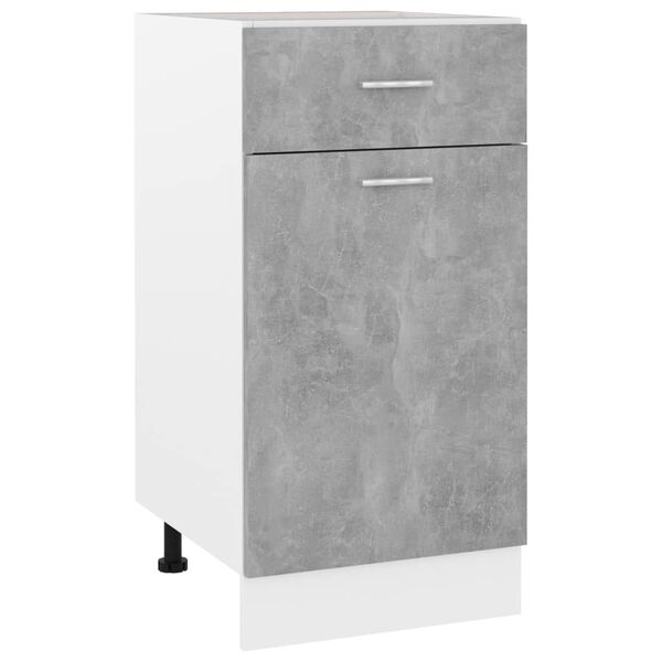 vidaXL Drawer Bottom Cabinet Concrete grey Engineered wood Medium