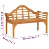 vidaXL Garden Bench Brown Solid Acacia Wood Medium Ergonomic