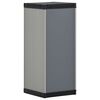vidaXL Garden Storage Cabinet with 1 Shelf Gray and Black 13.8"x15.7"x33.5"