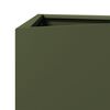 vidaXL Garden Planter Set of 2 Olive Green Steel Large Durable
