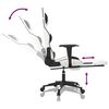 vidaXL Gaming Chair White and Black Faux leather, metal, plywood, foam