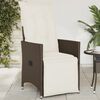 vidaXL Reclining Garden Chair Brown Poly Rattan One size
