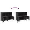 vidaXL Sideboard Black Cold-rolled steel Medium Sideboard Rectangular