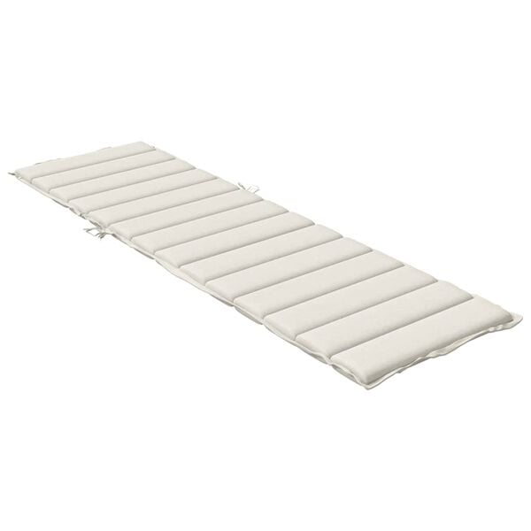 vidaXL Sun Lounger Cushion Melange cream 100% Polyester