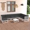 vidaXL Garden Lounge Set White and Anthracite