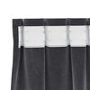 vidaXL Curtains 2 pcs Dark grey 55.12 x 55.12 in Velvet
