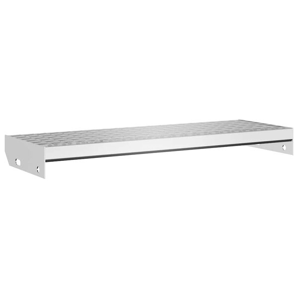 vidaXL Grate Step Silver Galvanized steel 27.6 in x 9.4 in Non-slip