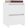 vidaXL Bedside Cabinet Set of 2 White Engineered wood Medium