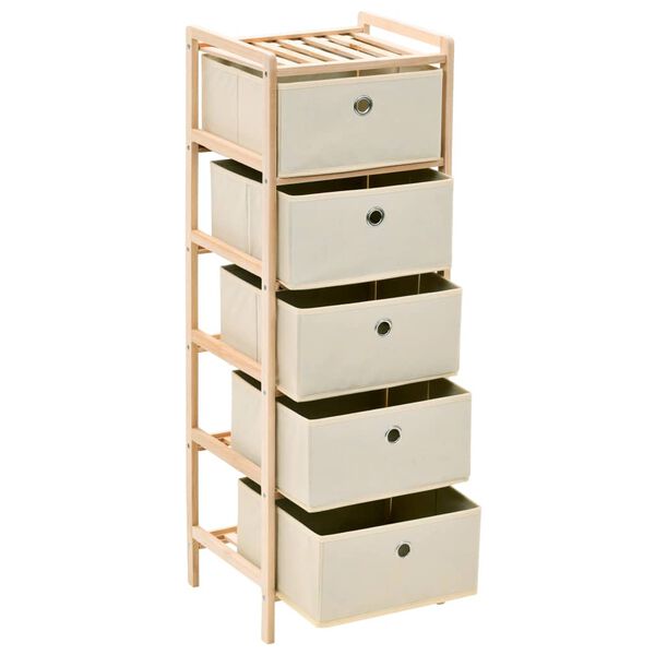 vidaXL Storage Rack Beige, Cedar Cedar Wood, Polypropylene Medium