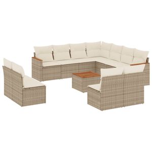 vidaXL Garden Sofa Set Beige