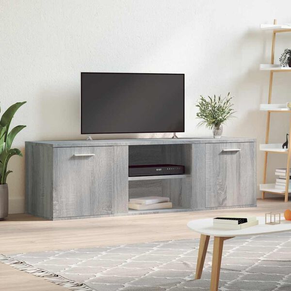 vidaXL Tv Cabinet Grey Sonoma Engineered wood 47.2 in x 13.4 in x 14.6 in