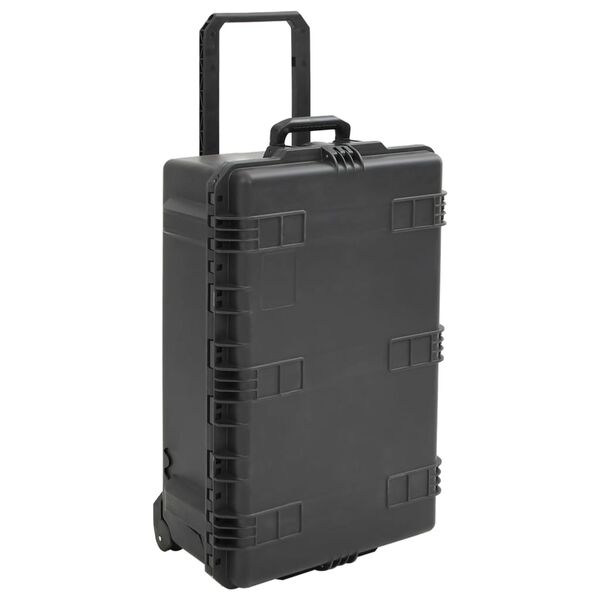 vidaXL Portable Flight Case Black 31.3"x20.3"x12" PP