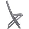 vidaXL Outdoor Chair Set of 6 Grey Solid Acacia wood Standard Foldable