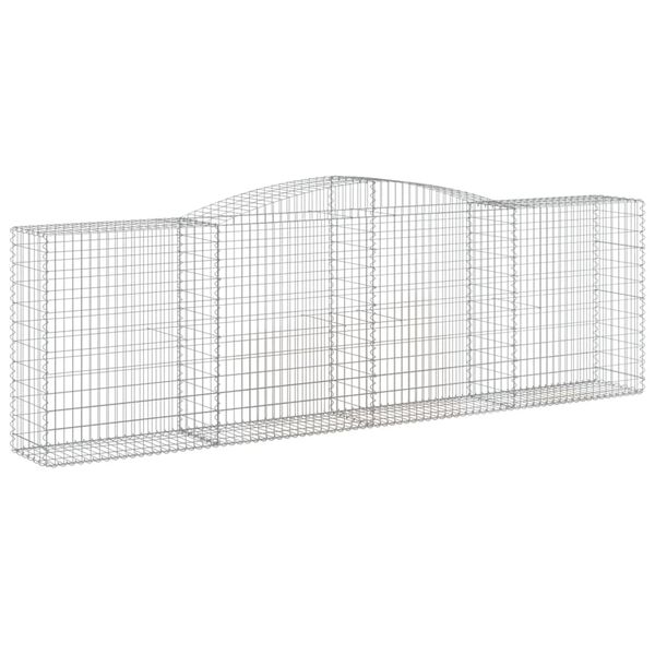 vidaXL Gabion Basket Set of 7 Silver Galvanized iron Extra Large