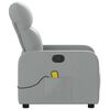 vidaXL Massage Recliner Chair Light Grey