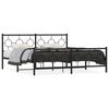 vidaXL Bed Frame Black Steel Super King Bed Frame Rectangular