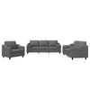 vidaXL Sofa Set Dark grey Fabric (100% polyester), metal, textilene, plywood