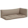 vidaXL Pallet Cushion Set of 3 Taupe 100% Polyester