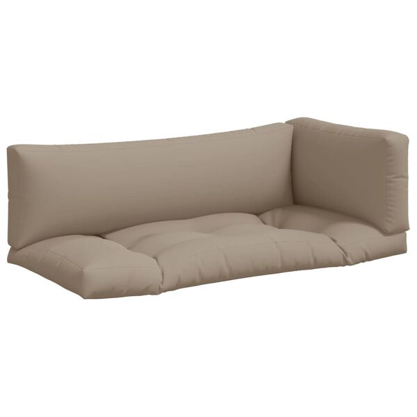vidaXL Pallet Cushion Set of 3 Taupe 100% Polyester