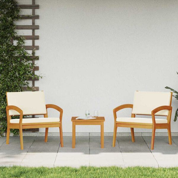 vidaXL Bistro Set 3 pcs Brown 23.43 x 27.76 x 28.54 in Polyester