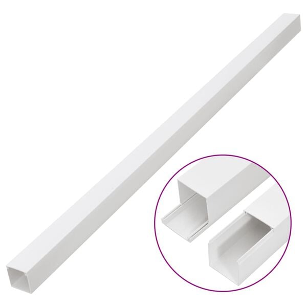 vidaXL Cable Trunking 1.6"x1" 32.8' PVC