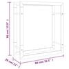 vidaXL Firewood Rack 31.5"x11"x33.9" Stainless Steel