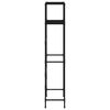 vidaXL Storage Rack Black Iron, Non-woven fabric 21.1 x 11.0 x 56.3 in