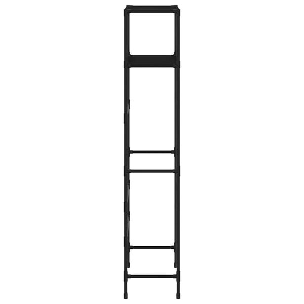 vidaXL Storage Rack Black Iron, Non-woven fabric 21.1 x 11.0 x 56.3 in
