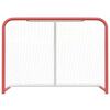 vidaXL Hockey Goal with Net Red&White 60.2x23.6x46.5" Steel&Polyester
