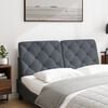 vidaXL Headboard Cushion Dark Grey Velvet, Foam 53.9 in mattress width