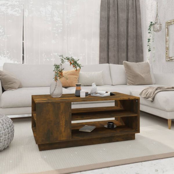 vidaXL Coffee Table Smoked Oak Engineered wood Medium Coffee Table