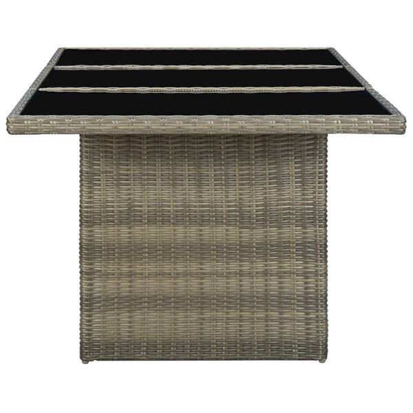 vidaXL Garden Table Brown and Black