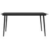 vidaXL Dining Set Black Poly rattan, powder-coated steel, glass Large