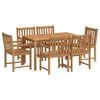 vidaXL Garden Dining Set Natural Teak Fine sanded teak hardwood