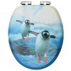 vidaXL WC Toilet Seats with Soft Close Lid 2 pcs MDF Penguin Design (2x146917)