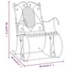 vidaXL Rocking Bench Black Steel Standard Rocking Bench Rectangular