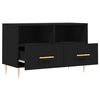 vidaXL TV Cabinet Black 31.5x14.2x19.7" Engineered Wood