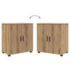 vidaXL Bathroom Furniture Set Wall-mounted with Door 4 pcs Artisan Oak