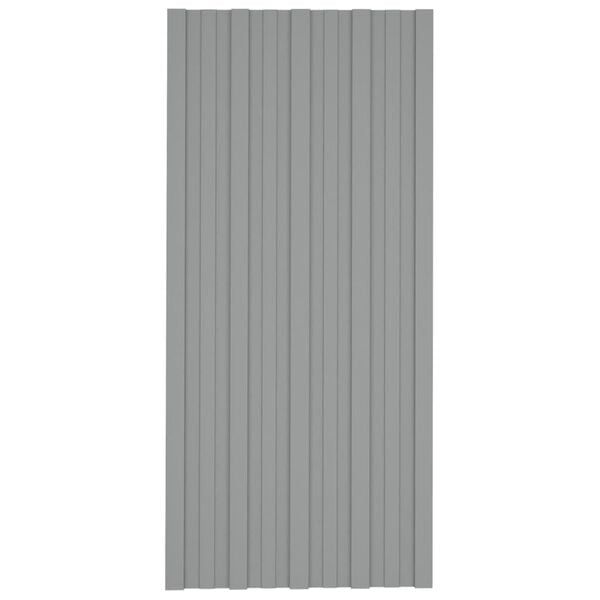 vidaXL Roof Panels 36 pcs Galvanised Steel Grey 39.4x17.7"