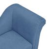 vidaXL Dog Sofa Blue Plush (80% polyester, 20% cotton), solid pinewood