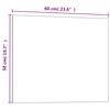 vidaXL Wall-mounted Magnetic Board Black 23.6"x19.7" Tempered Glass