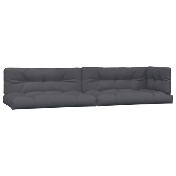 vidaXL Pallet Cushion Anthracite 100% polyester Water-resistant materials