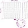 vidaXL Fence Post Grey 164.04 x 1.64 ft (1.42 in mesh) Steel and PVC